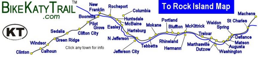 katy trail rock island spur mileage chart and distances mileage chart